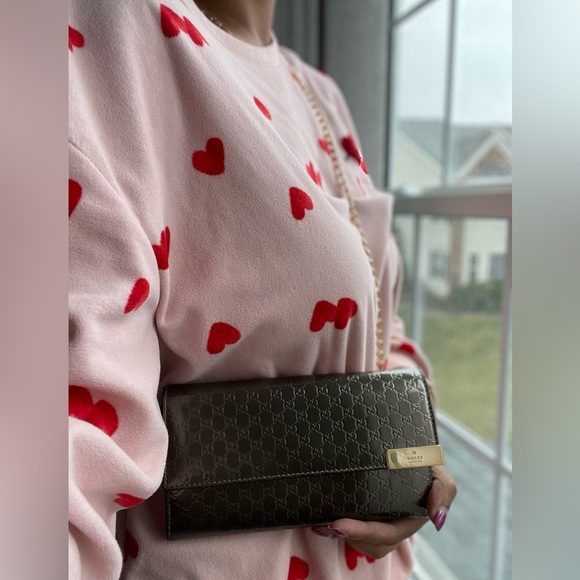 GUCCI GG Olive green leather wallet on Chain 🫒 - Picture 4 of 15